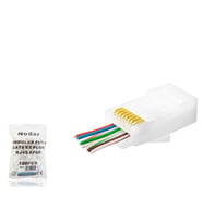 Cat6 Ez Rj45 Konnektör - 100 Adet Beyaz / Ekonomik Poşet Paket ND2414