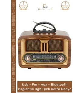 #Radyo Bluetooth FM USB Kart Girişli Taşınabilir Everton Ses Sistemi Aux Şarjlı Nostaljik Radyo