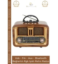 #Radyo Bluetooth FM USB Kart Girişli Taşınabilir Everton Ses Sistemi Aux Şarjlı Nostaljik Radyo