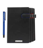 İsme Özel Renk Detaylı Defter ve Roller Kalem Seti - Renk Seçenekli (Lacivert)