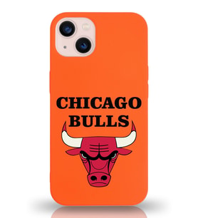 Apple iPhone 13 Mini  Lansman Kılıf Chicago Bulls Tasarımlı Altı Kapalı İçi Kadife Kaplı  Kapak (Şeffaf)