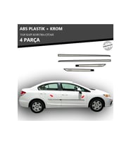 HONDA CİVİC FB7 2016-2015 YAN KAPI KORUMA ÇITASI PLASTİK + KROM