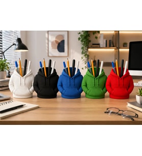 Hoodie Tasarımlı Kalemlik Kapüşonlu Masaüstü Kalem Organizeri