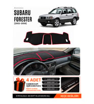 SUBARU FORESTER (2002-2008) Uyumlu Torpido Örtüsü Torpido Kılıfı - Siyah Kırmızı
