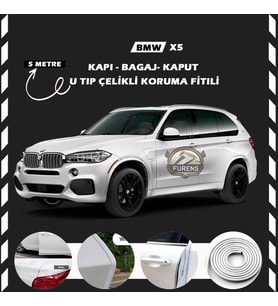 Bmw X5 Oto Araç Kapı Koruma Fitili 5metre Parlak Beyaz Renk