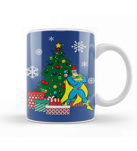 Bananaman Around The Christmas Tree Kupa Bardak Porselen