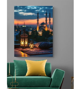 KANDİL CAMİ KANVAS TABLO EV DUVAR SALON ODA MUTFAK HOL HEDİYELİK DEKARASYON SÜSÜ ÖLÇÜ SEÇİNİZ