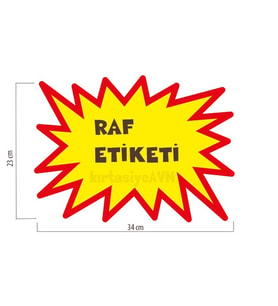 Reyon-Raf Önü Yıldızlı İndirim Etiketi 23x34 cm.100 lü Pk. (Sarı)