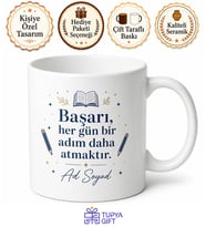 Sınava Hazırlanan Öğrenci İçin Mesajlı Hediyelik Baskılı Kupa Bardak Motivasyon Hediyesi