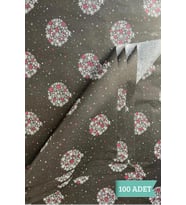 Yılbaşı Kar Desenli Süsleme Topu Pelur Kağıdı /Pelur Kâğıt /Yılbaşı Yeni Yıl Paketleme 100 adet-SSLTP (Renksiz)