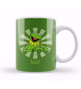 Kermit The Frog Retro Japanese 01 Kupa Bardak Porselen