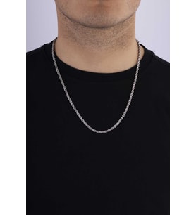 Gümüş Pazarım Klasik Burgu Model Erkek Çelik Zincir