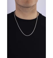 Gümüş Pazarım Klasik Burgu Model Erkek Çelik Zincir
