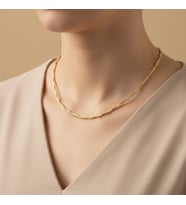 STİL İNCİSİ/XUPING JEWELRY KIVRIMLI COKLU KOLYE