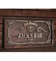 BK Gift Özel Yapım İsimli Kabartma Figür Temalı Meşe Ağacı Ahşap Bar Tablosu, Ev Dekorasyonu, Duvar Dekoru, Bar Tablo-7