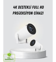 Full Hd 4K Destekli Akıllı Projeksiyon – 130 Inç Ekran, Uzun Ömürlü Ampul Çoklu Giriş