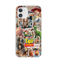 Iphone 11 Uyumlu Toy Story Kolaj Tasarımlı Şeffaf Telefon Kılıfı