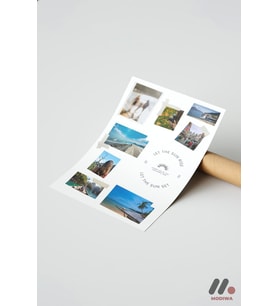 Kişiye Özel Gün Batımı Polaroid Kolaj, Çerçevesiz Yüksek Kalite Duvar Afişi
