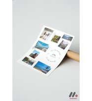 Kişiye Özel Gün Batımı Polaroid Kolaj, Çerçevesiz Yüksek Kalite Duvar Afişi