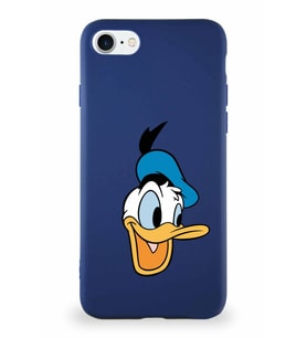 Apple iPhone 7 Soft Premier Kapak Donald Duck-A Tasarımlı Silikon Kılıf - Lacivert (Şeffaf)