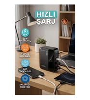 4 Portlu GaN Masaüstü Hızlı Şarj Cihazı – Akıllı Güç Yönetimi