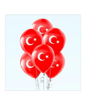 Ay Yıldız Baskılı Latex Balon 10 Adet