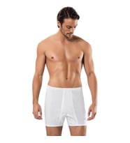 3'Lü Erdem 1350 %100 Pamuk Erkek Boxer (Beyaz)