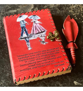 Paul Eluard Sevmek Deri Defter (Kırmızı)