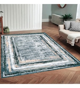 Eliana Home Dijital Baskı Yıkanabilir Kaymaz Taban Salon Halısı Ve Yolluk LN151-FNL456 (Yeşil)