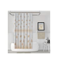 Banyo Perdesi Sonbahar Desen Yerli Üretim Duş Perdesi C-Halka Hediye 180x200cm Banyo Perdeleri
