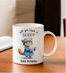 İsme Özel Kedi Temalı Kupa Bardak