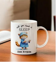 İsme Özel Kedi Temalı Kupa Bardak