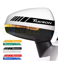 Hyundai Tucson Yan Dikiz Ayna Kapağı Şerit Oto Sticker Etiket 6 Adet 20 x 2 Cm