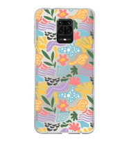 Xiaomi Redmi Note 9 Pro ile Uyumlu 1mm Kapak Memphis Desen Tasarımlı Şeffaf Silikon Kılıf