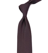 Bordo Nokta Desen Mendilli Klasik Kravat KK12598