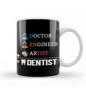 Doctor Engineer Artist Dentist 01 Kupa Bardak Porselen