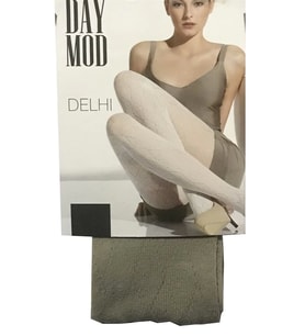 pilelistore Daymod Kadın Delhi File Desenli Külotlu Çorap (Gül Kurusu)