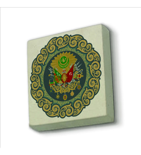 Osmanlı Arması  Baskılı Doğaltaş  Magnet(KRT-084)