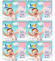 Uni Baby Islak Havlu Mendil İlk Adım 52 Yaprak (18 Li Set) 936 Yaprak (6PK*3)