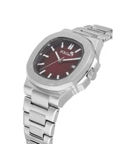 Polo Air Takvimli Kare Kasa Mat Bordo Renk PL-7042E4x (Bordo - Gümüş)
