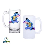 Eeyore Kulplu Bira Bardağı Buzlu veya Şeffaf Seçenekli 0287