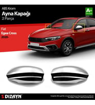 Fiat Egea Uyumlu Cross ABS Krom Ayna Kapağı 2 Parça. 2020 Üzeri Parça