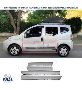 Fiat Fiorino Krom Yan Kapı Çıtası 4 Kapı 2008 Üzeri P. Çelik