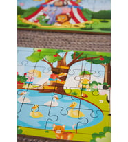 Okul Öncesi Başlangıç Yapboz Sirk Ve Pikniki Ahşap Puzzle Set