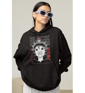 Black Clover Baskılı Unisex Oversize Anime Hoodie