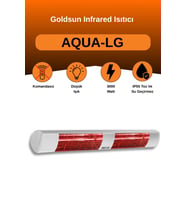 Goldsun Aqua 3000 Watt GSA30LG Düşük Işıklı Kumandasız Suya Dayanıklı Elektrikli İnfrared Isıtıcı-Beyaz