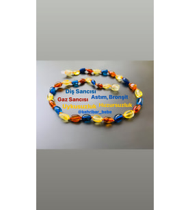 SERTİFİKALI ORİJİNAL KEHRİBAR BEBEK KOLYESİ 32-33 cm 0-4 YAŞ