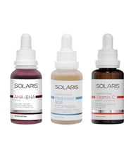 Solaris Cilt Tonu Eşitleyici Aha %10 + Bha %2 Serum ve Hyaluronik Asit Serum ve Leke Karşıtı C Vitamin Serum