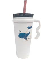 Çelik İçli Termos Bardak 1000Ml Beyaz Yunus