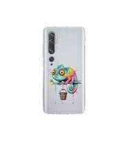 Xiaomi Mi Note 10 ile Uyumlu Splash Bukalemun Tasarımlı Şeffaf Silikon Kılıf